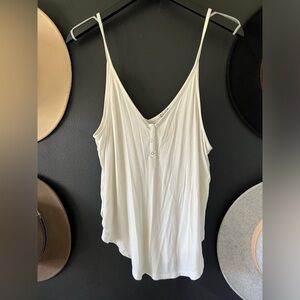 Free People button ribbed tank